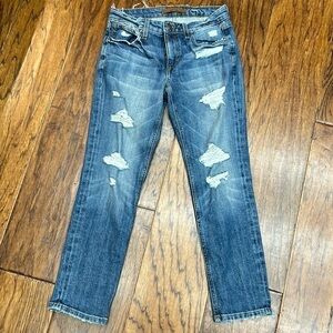 Joes Boyfriend Slim Crop distressed jeans
